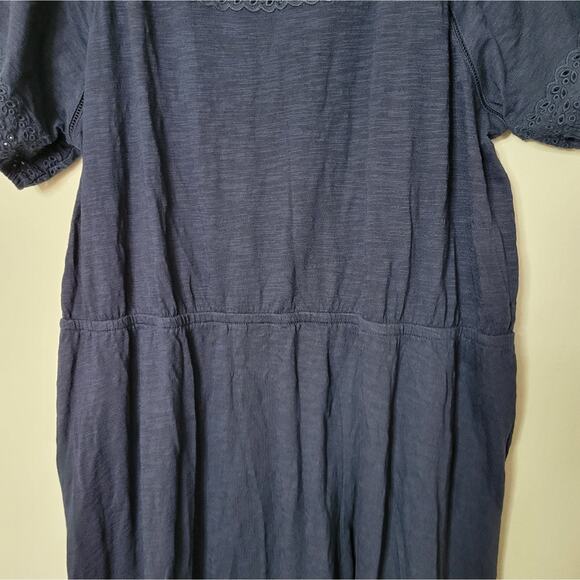 TALBOTS EYELET SLUB KNIT FIT & FLARE DRESS 3X - Picture 4 of 8